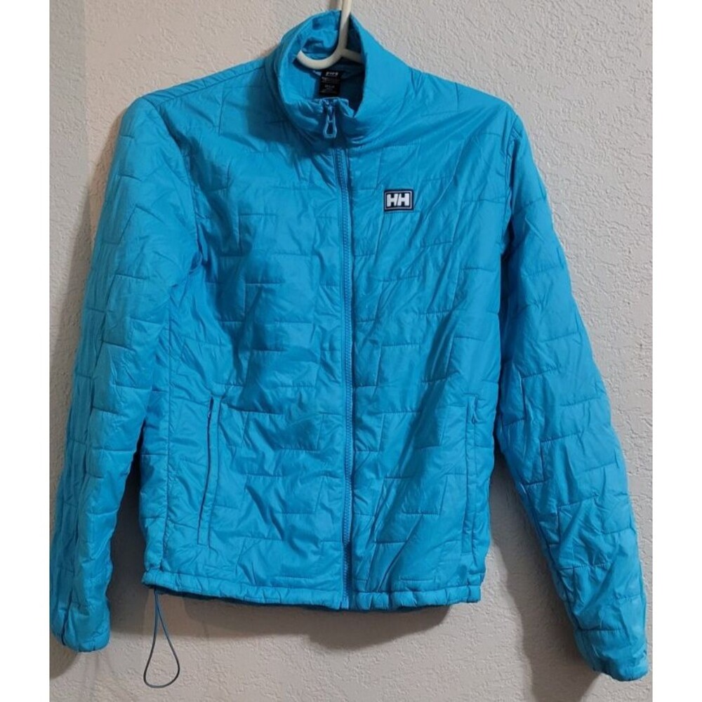 Helly Hansen Girls Puffer Coat Jacket Teal Blue Lightweight Winter Size 14 / 164